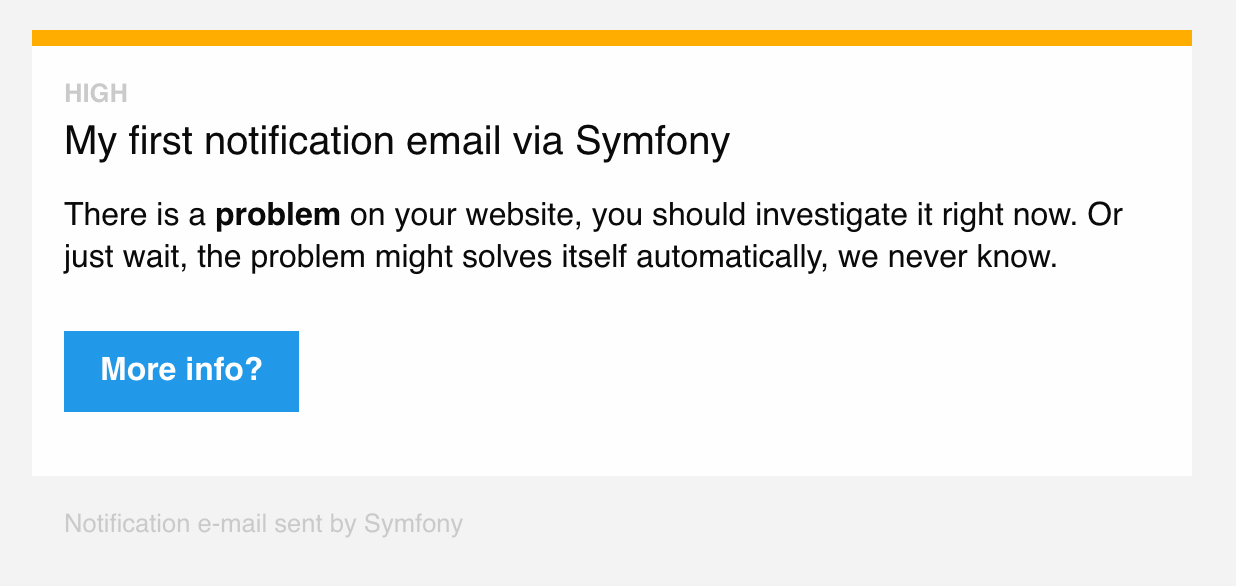 Symfony email уведомления